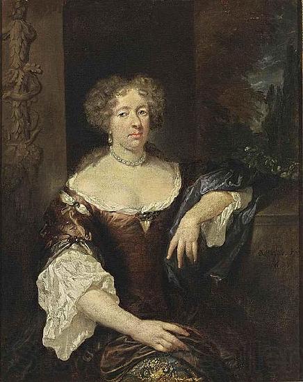 caspar netscher Portrait of a Lady